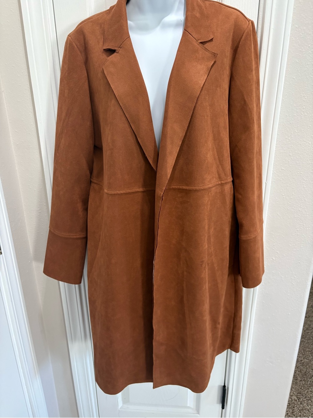 Premise Rust Suede Trench Coat